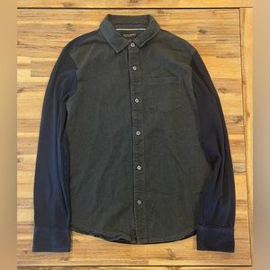 Men’s Banana Luxury Brush Cotton Two Tone Navy and Black Oxford